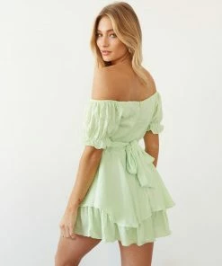AT Eleanor Ruffle Wrap Romper In Coral Pink