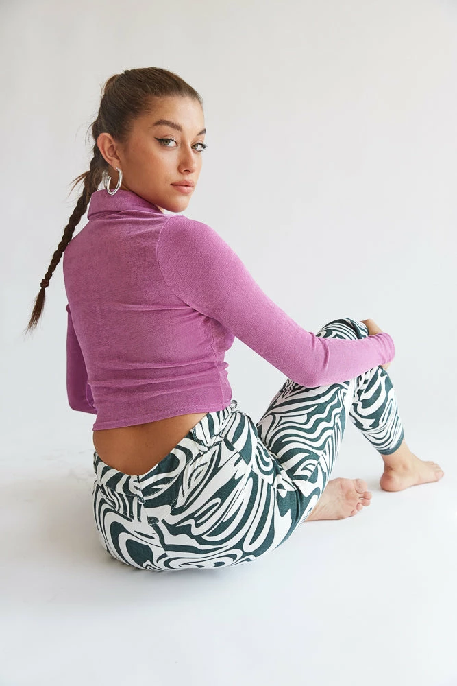 AT Glendale Collared Crop Top New Threads