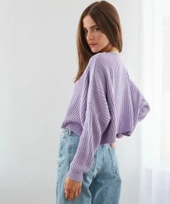 Kirby Knit Sweater In Camel Brown