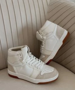 AT Rebecca High Top Sneakers In Bone New Threads