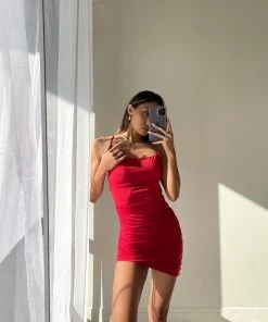 AT Raya Ruched Mini Dress New Threads