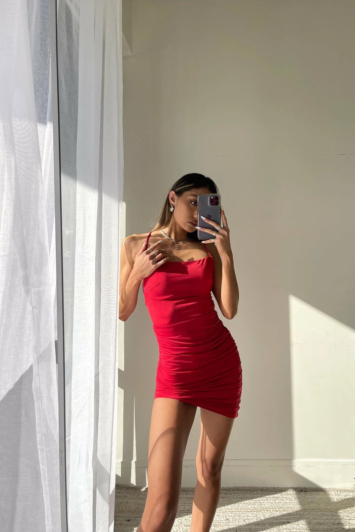 AT Raya Ruched Mini Dress New Threads