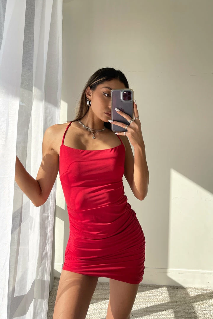 AT Raya Ruched Mini Dress New Threads