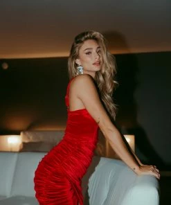 AT Scarlet Velvet Mini Dress Sale