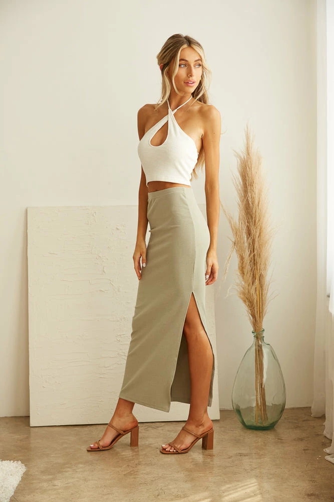 AT Sale Montana Ribbed Maxi Skirt