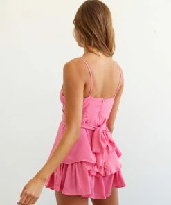 AT Rosalyn Ruffle Wrap Romper