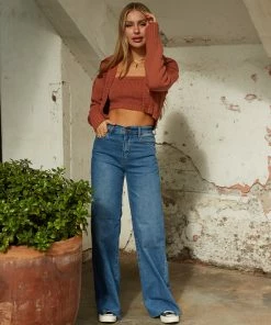 Vibrant Riverside Wide Leg Jeans In Medium Wash New Threads