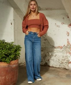 AT Corinne Knit Crop Cardigan Set