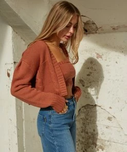 AT Corinne Knit Crop Cardigan Set