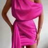 Runaway The Wedding Shop Charisma Satin Mini Dress