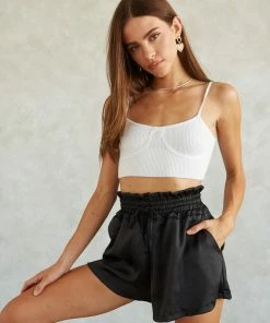 Fernanda Satin Tie Shorts Sale