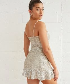 Steve Madden Sale Heidi Sequin Mini Skirt