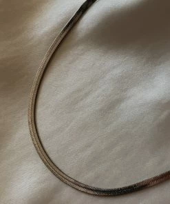 AT Harmonia Herringbone Chain Necklace In Silver Accessories