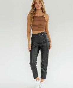 New Threads Blank NYC Abel Straight Leather Pants