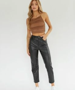 New Threads Blank NYC Abel Straight Leather Pants