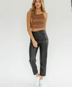 New Threads Blank NYC Abel Straight Leather Pants