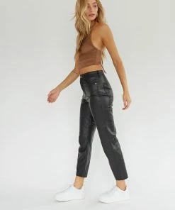 New Threads Blank NYC Abel Straight Leather Pants