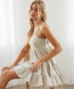 AT Alabama Gingham Babydoll Dress Sale