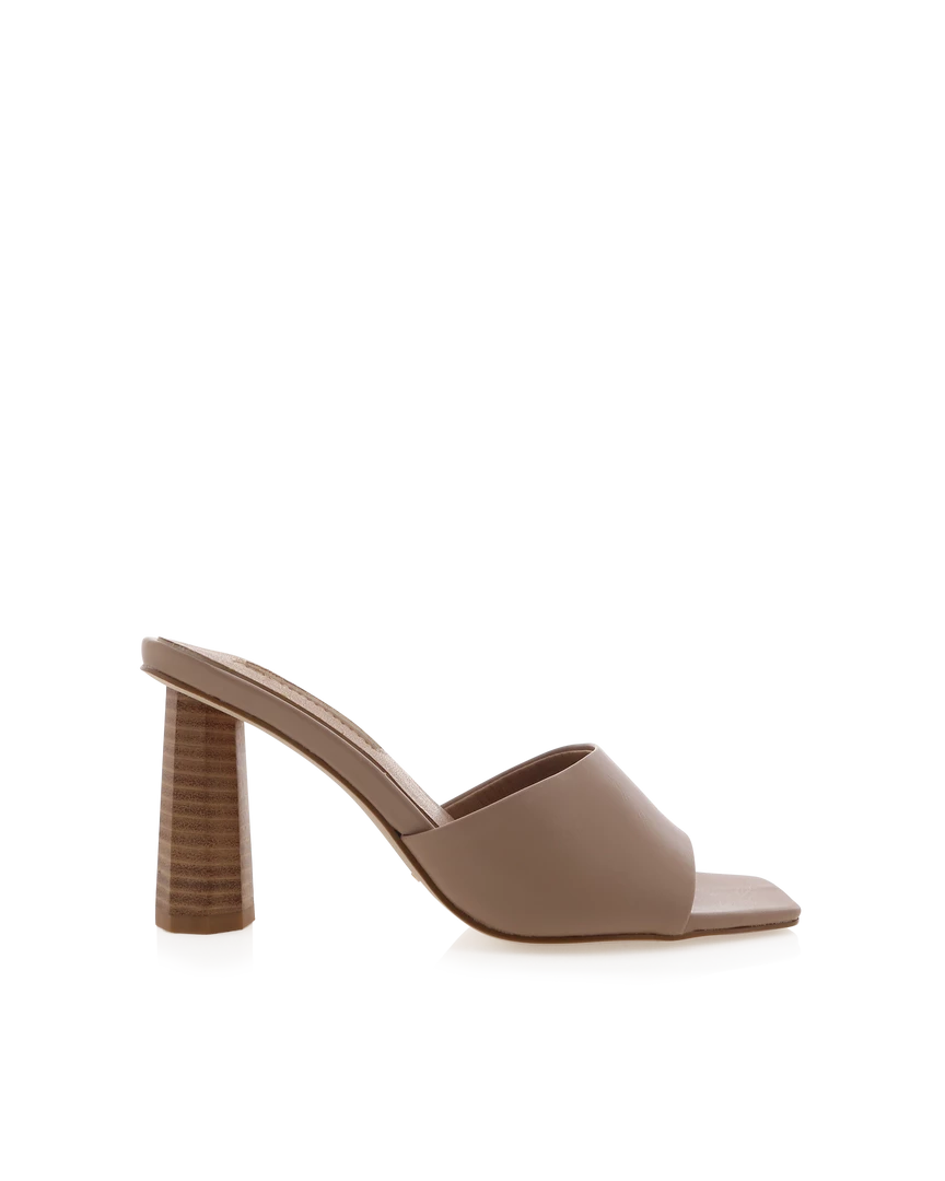 Billini Dixee Heeled Mule In Mocha Brown New Threads