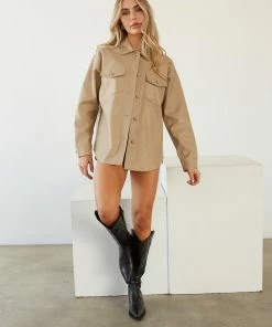 Atlantic Vegan Leather Shacket