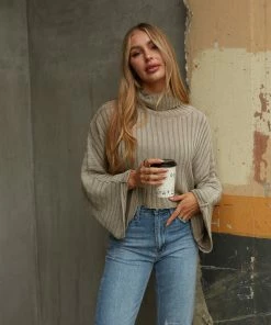 Sale Anya Turtleneck Crop Sweater