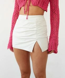 Leila Vegan Leather Mini Skort New Threads