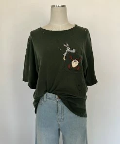 Vintage Bugs Bunny And Taz Pocket Tee