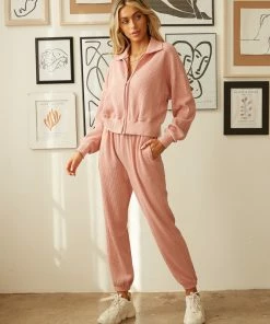 Valencia Waffle Knit Sweatshirt Sale