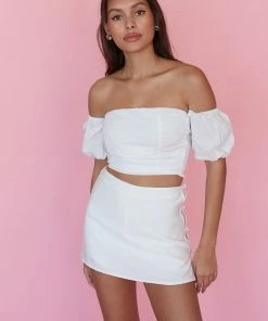 AT New Threads Beck Button Mini Skirt