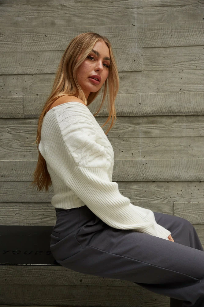 Bailey Crop Knit Sweater Sale