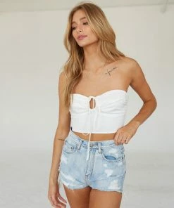 AT Sale Madrid Halter Crop Top