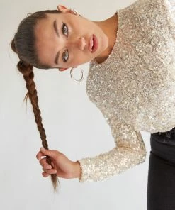 AT Penthouse Sequin Crop Top Sale