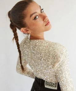 AT Penthouse Sequin Crop Top Sale