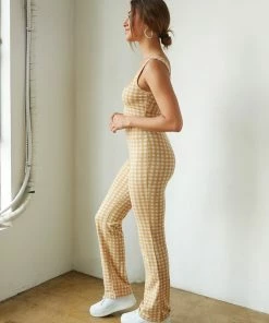 AT Houston Gingham Straight Leg Pants