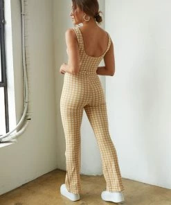 AT Houston Gingham Straight Leg Pants